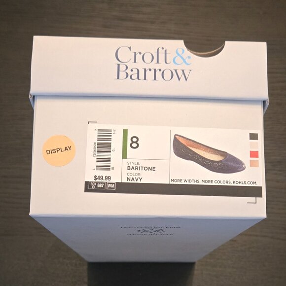 Croft & Barrow Navy Blue flat/loafer (size 8 US) - Picture 4 of 4